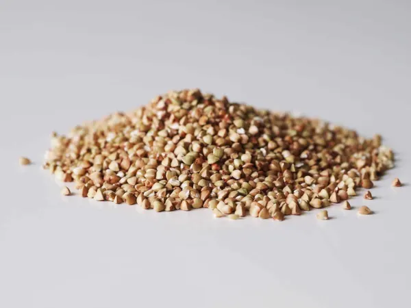 A pile of buckwheat before it has been prepared for a baby starting solid foods