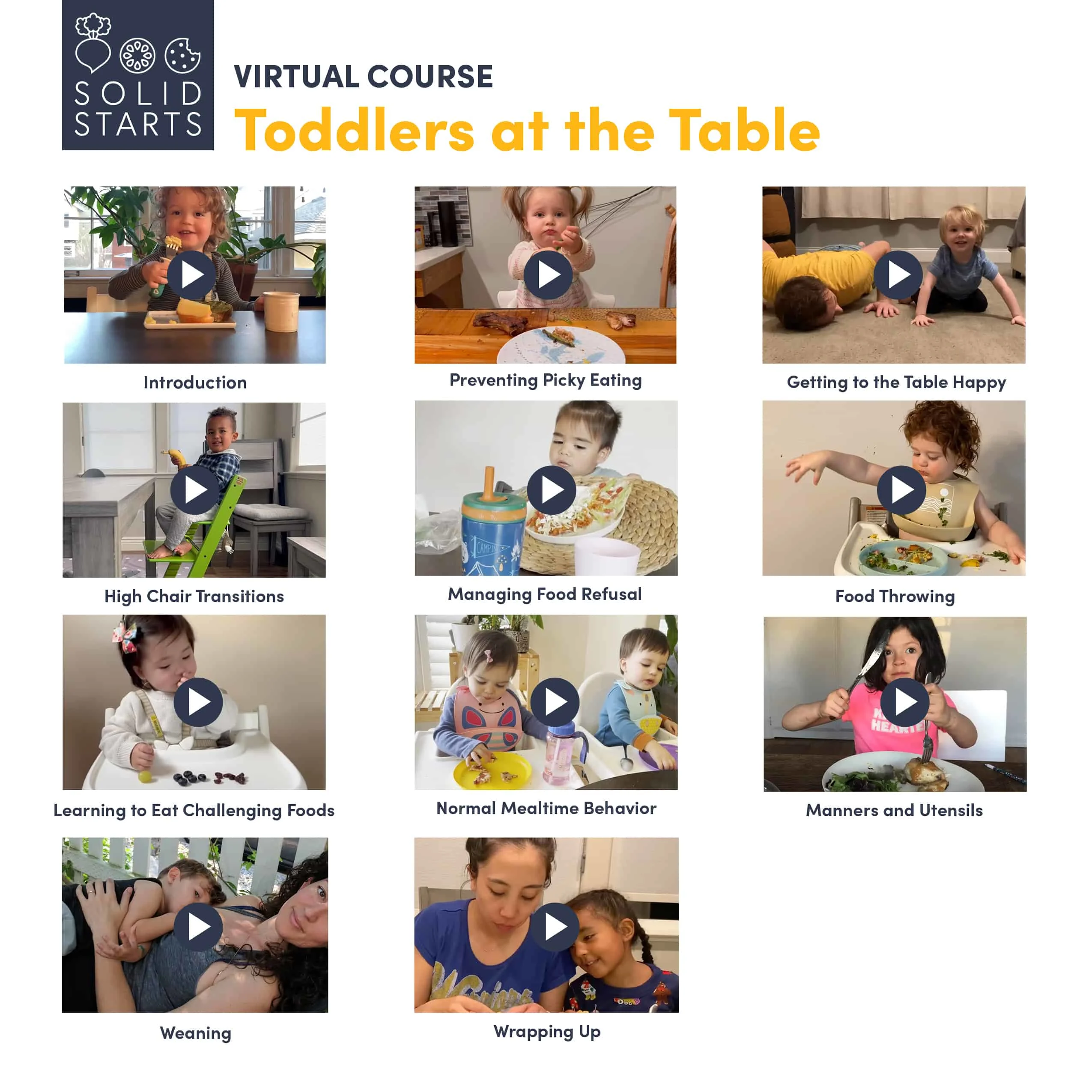 Toddlers course overview