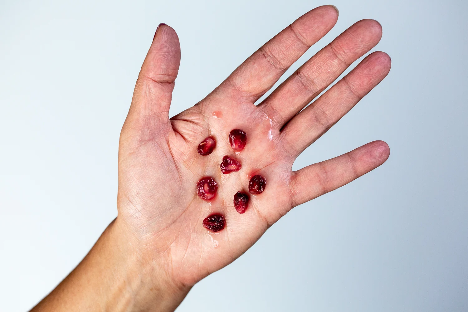 Pomegranate flattened hand pic