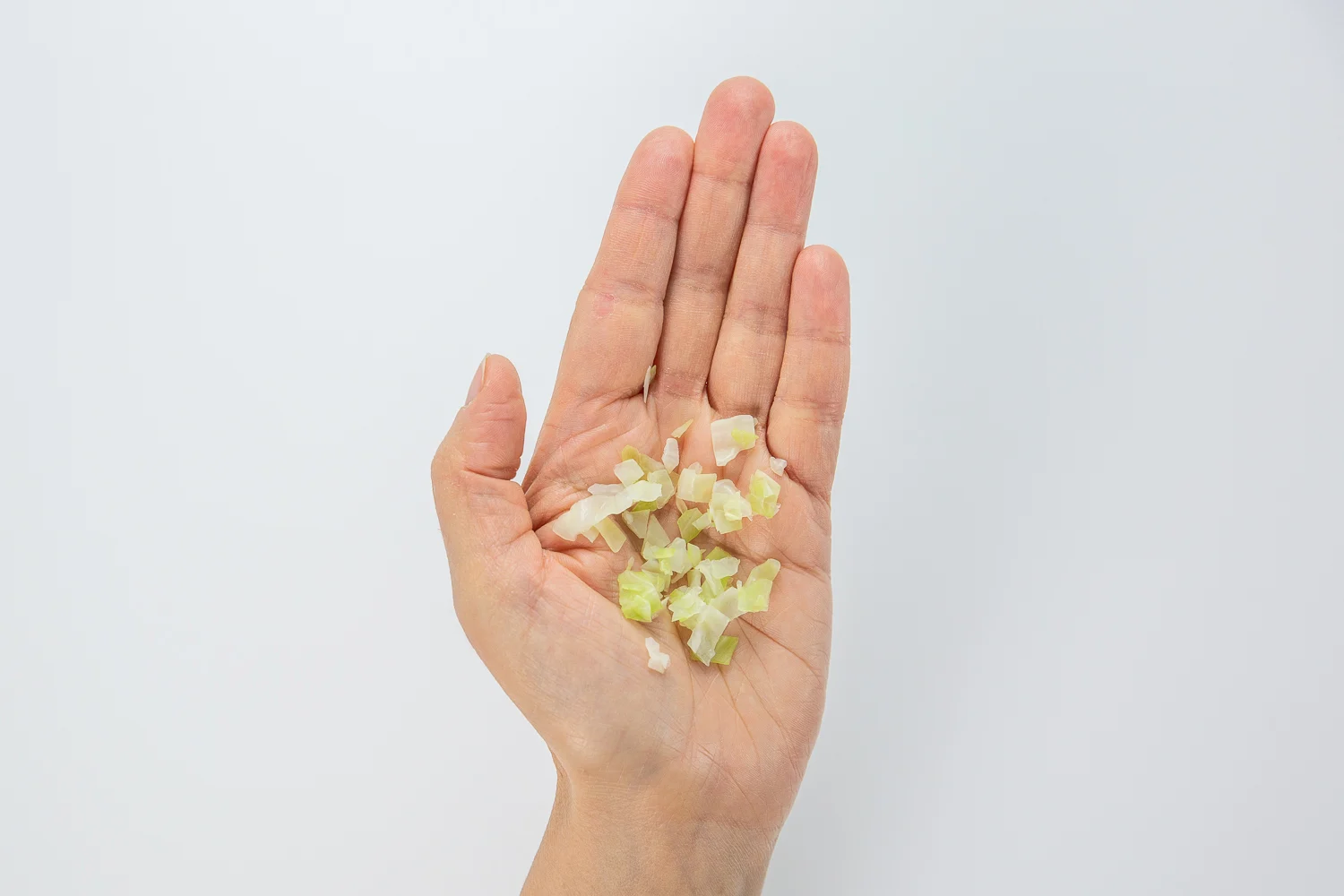 Cabbage cooked finely chopped hand pic