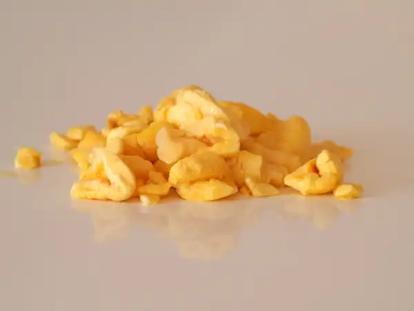 a photograph of a small pile of cooked ackee arils