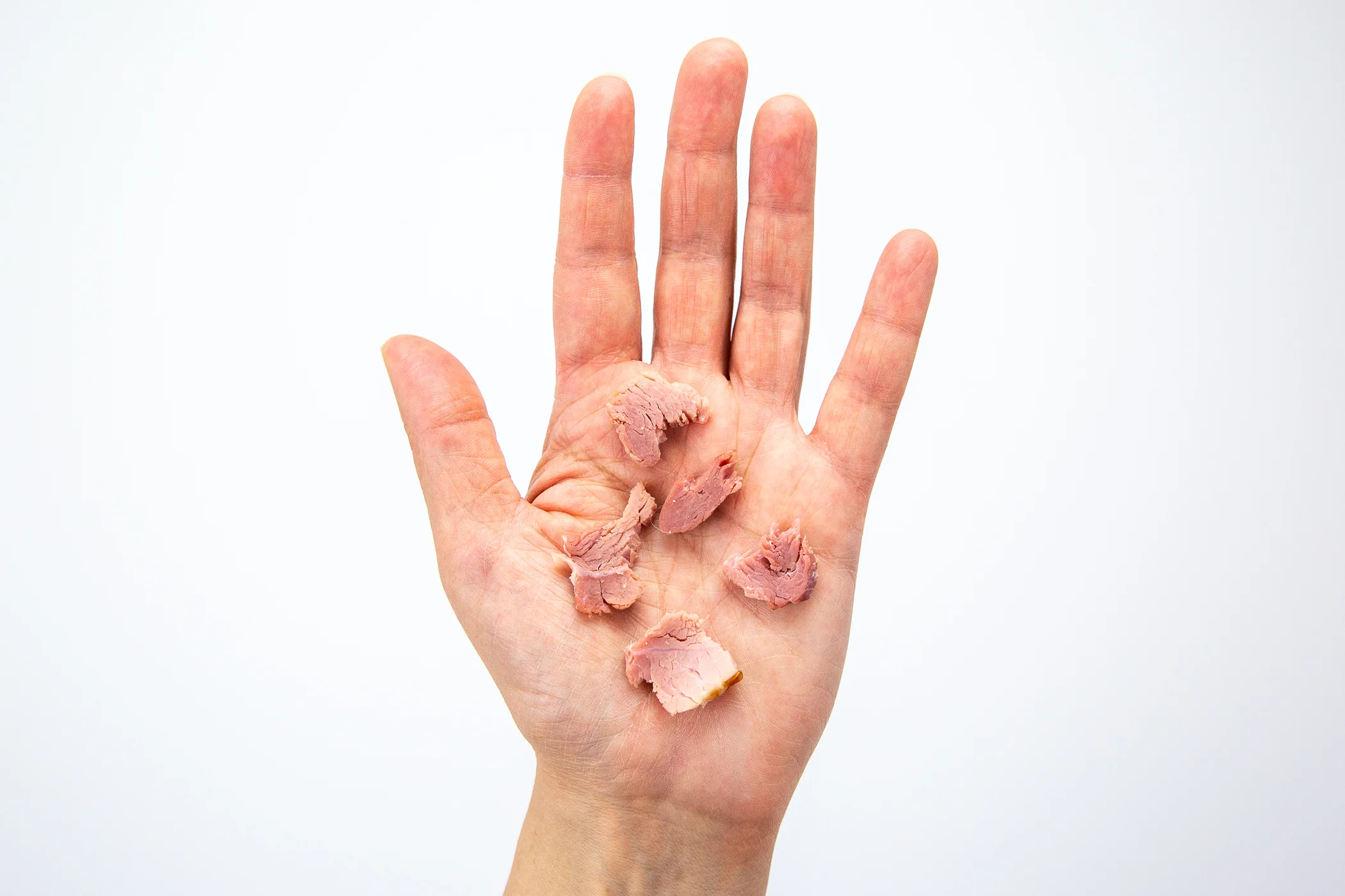 Ham flat shreds hand pic