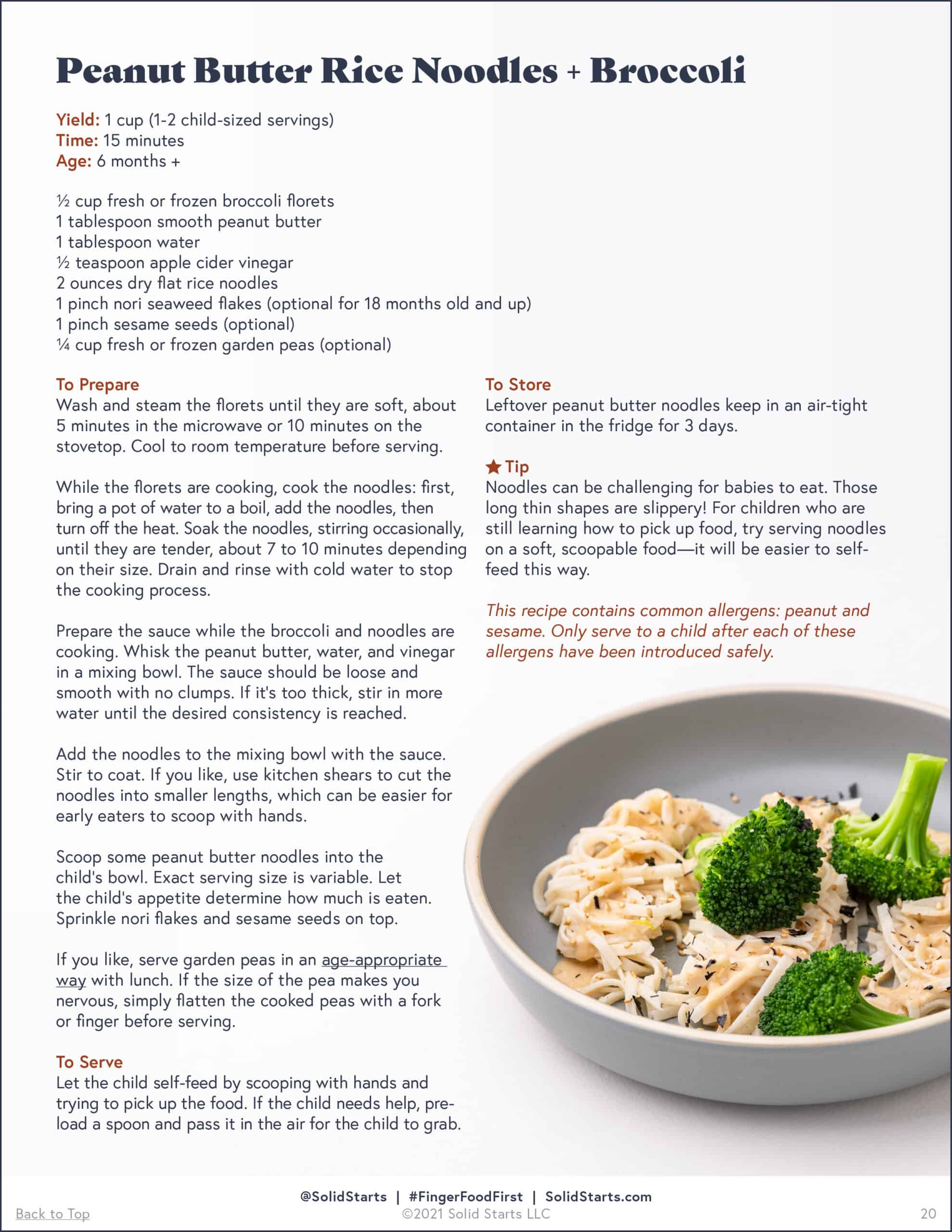 a preview recipe for peanut noodles with broccoli