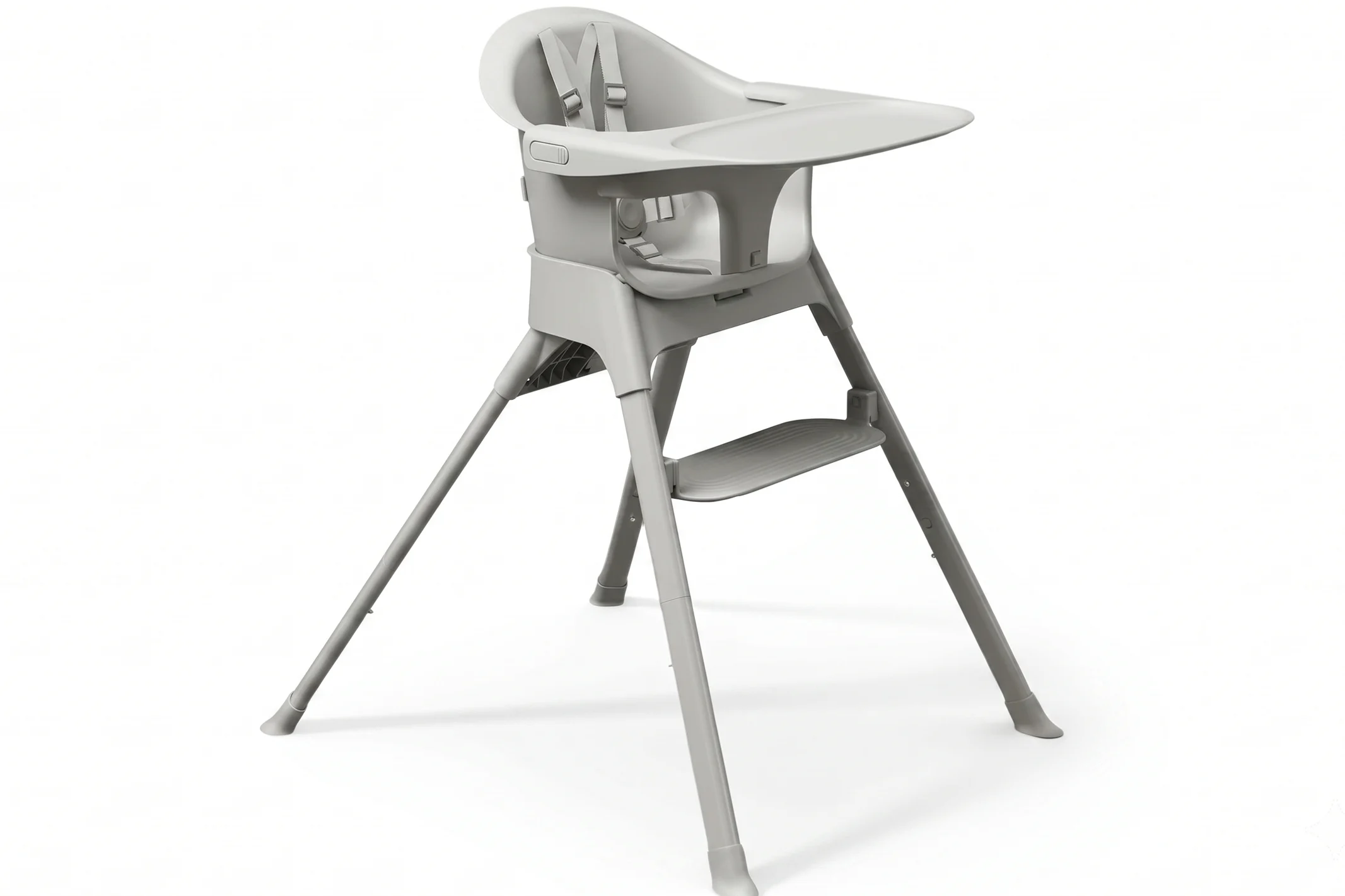 a photograph of a high chair surrounded by a thin black borderline