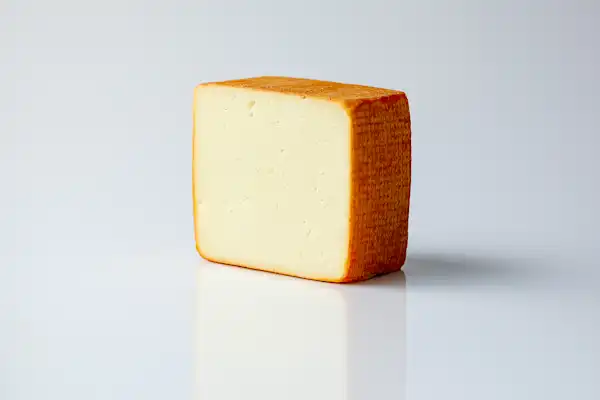 When can babies have muenster cheese a photograph of a large block of muenster cheese on a white background