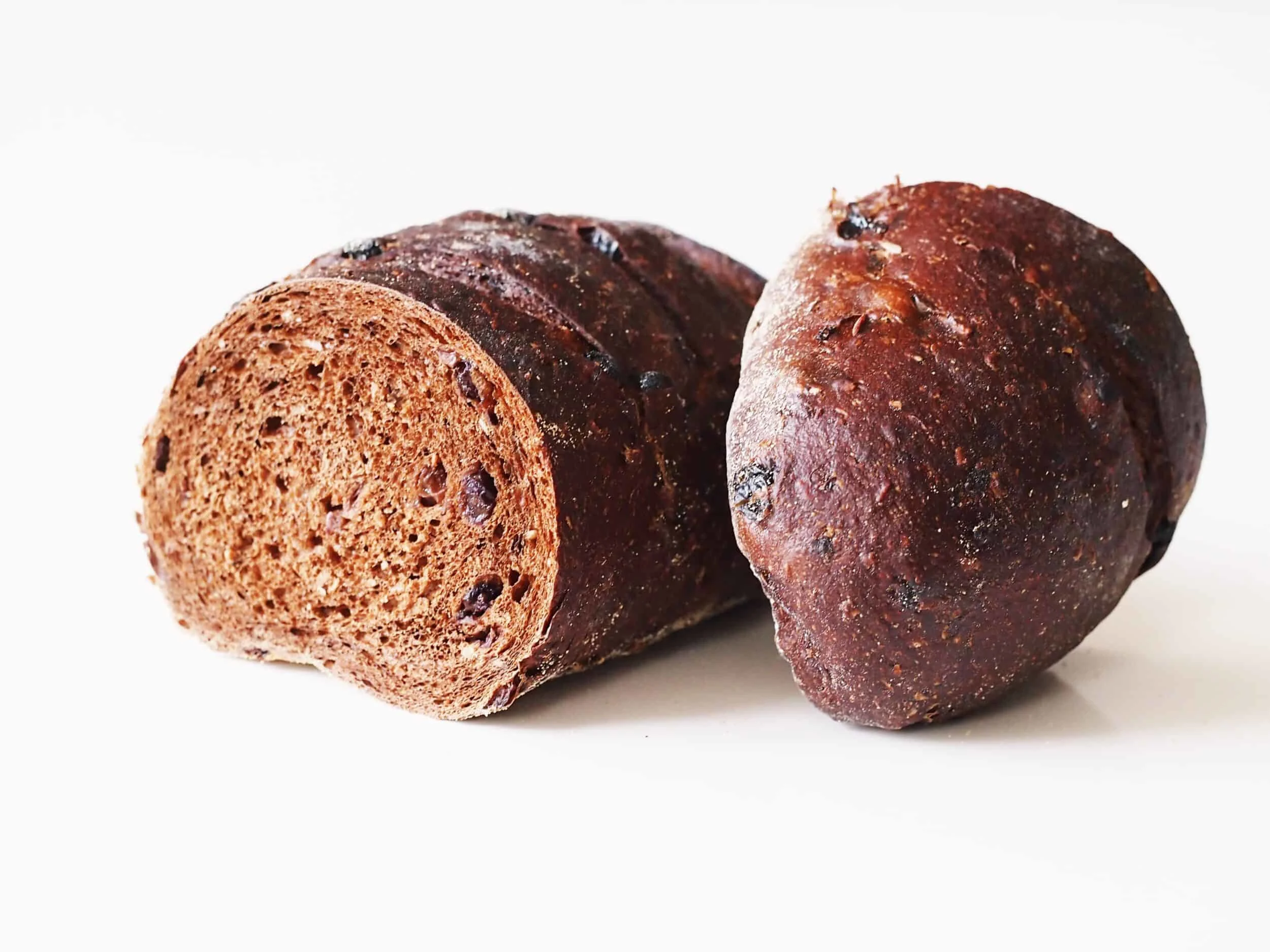 a loaf of pumpernickel bread