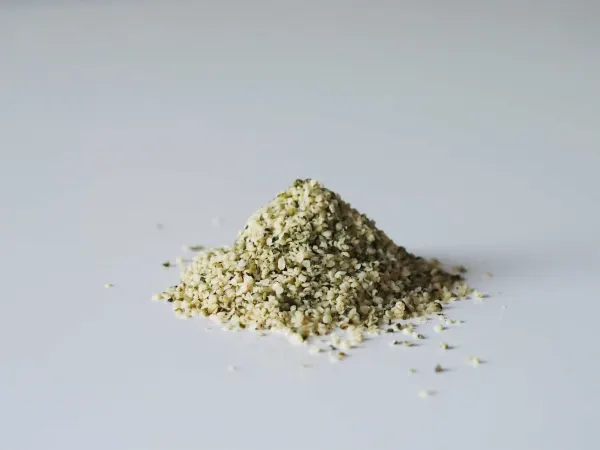 a pile of hulled hemp seeds before being prepared for babies starting solids