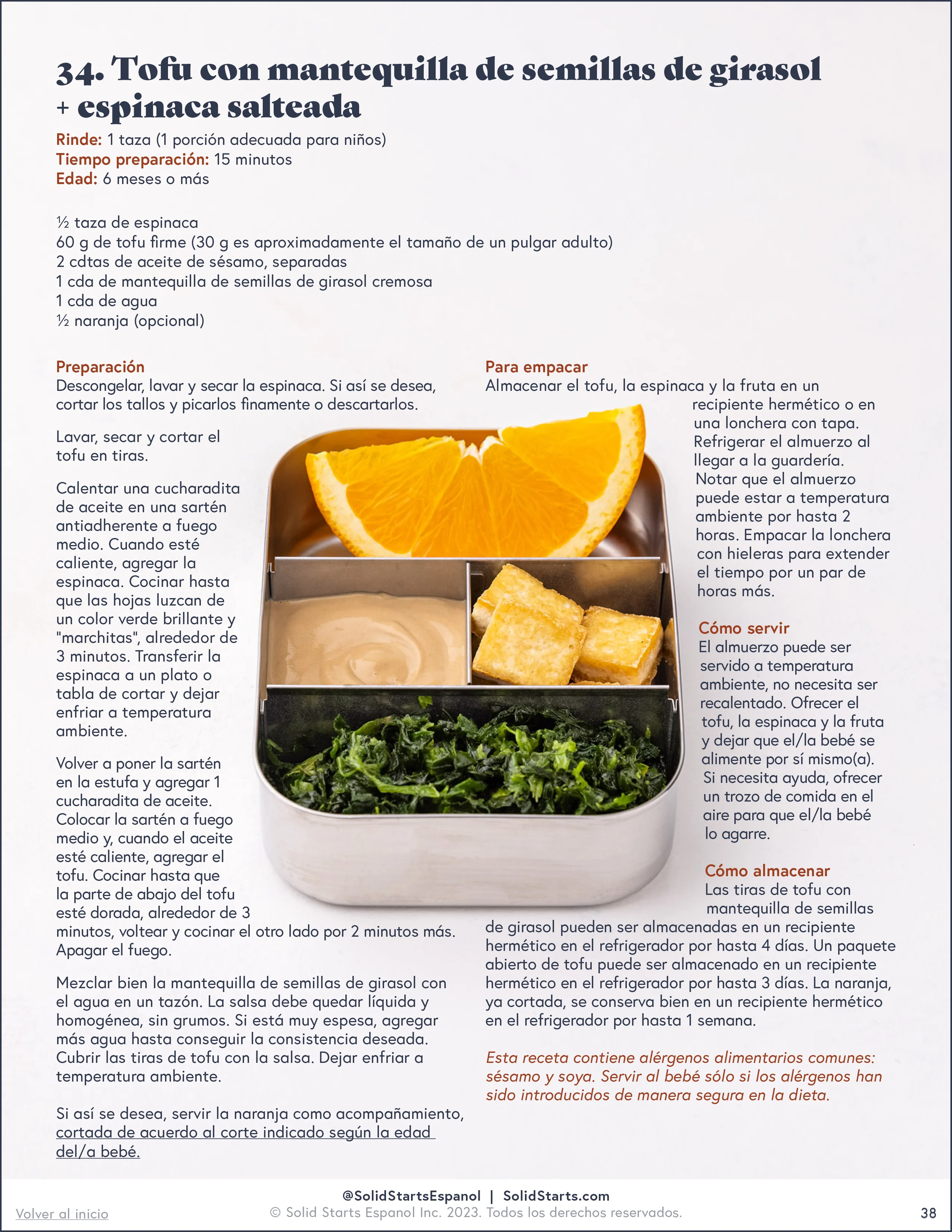 a preview image for sunflower seed butter tofu lunch