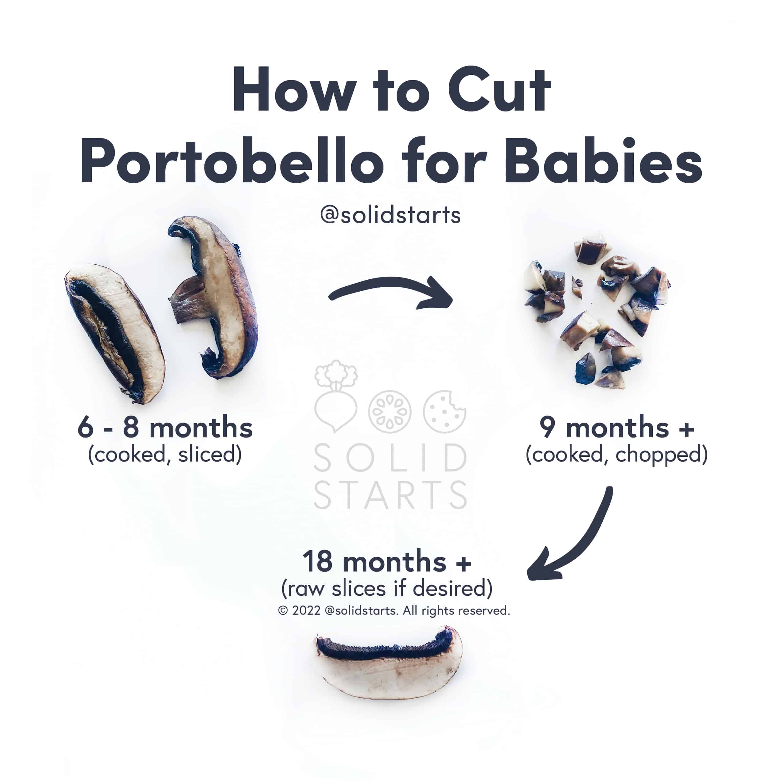 Portobello (Portabella) Mushroom s for Babies Solid Starts