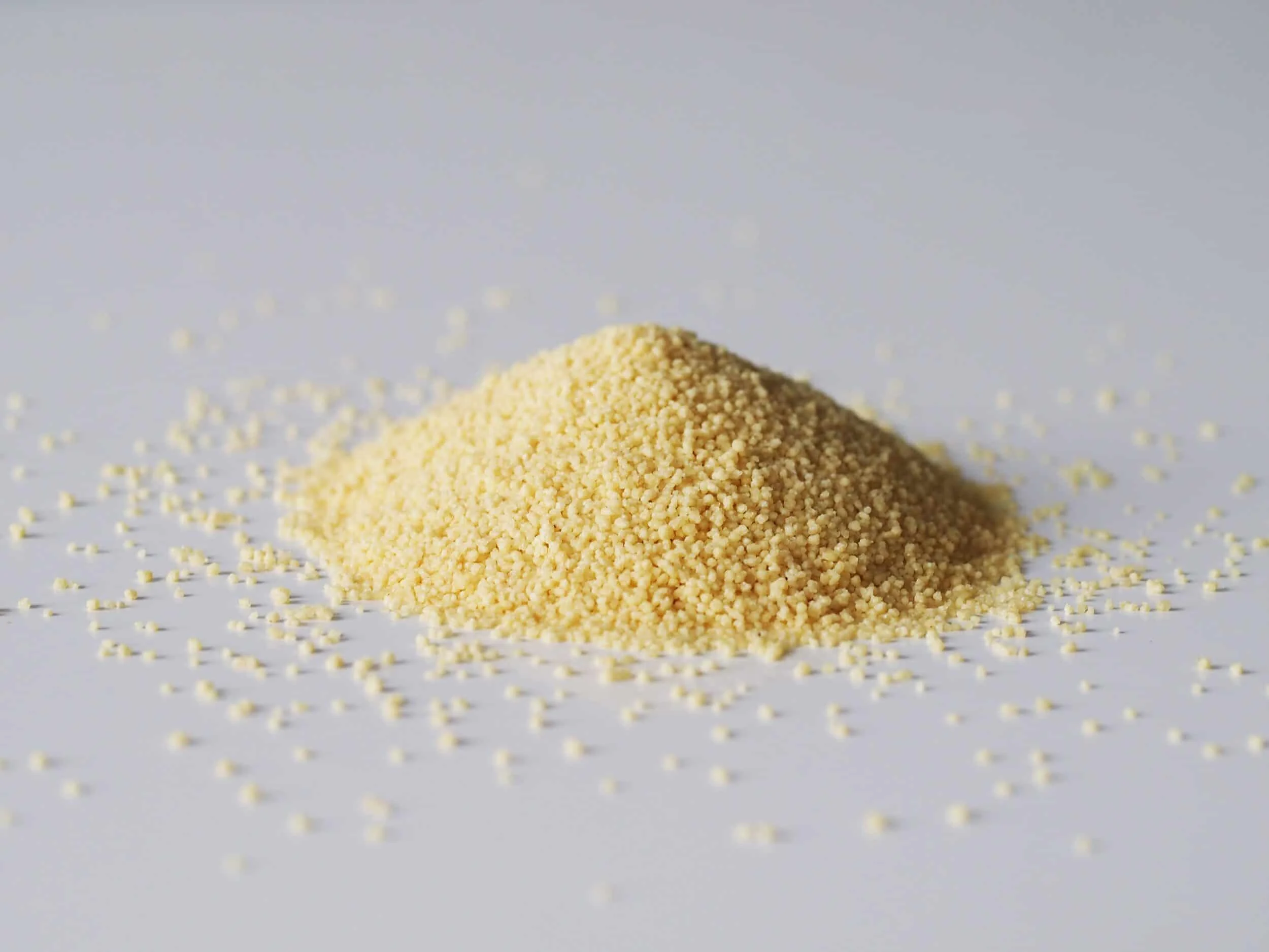 a pile of couscous before being prepared for babies starting solids