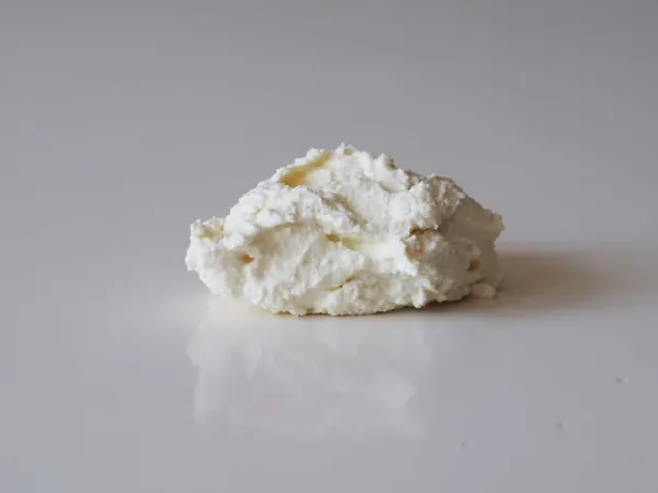 a lump of ricotta cheese before being prepared for babies starting solids