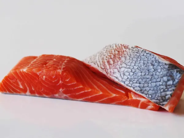 two fillets of red-fleshed trout ready to be prepared for babies starting solids