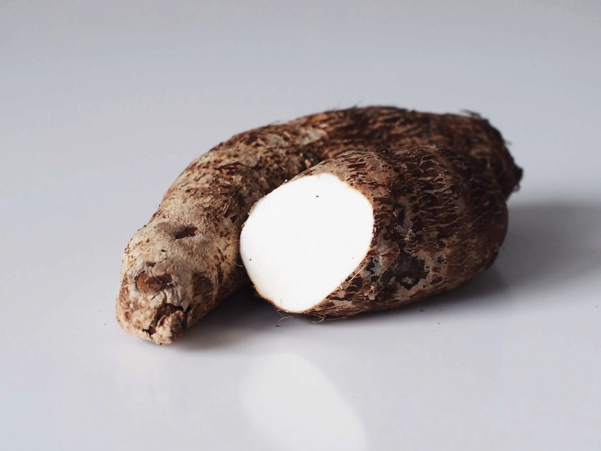 raw cassava before being prepared for babies starting solids
