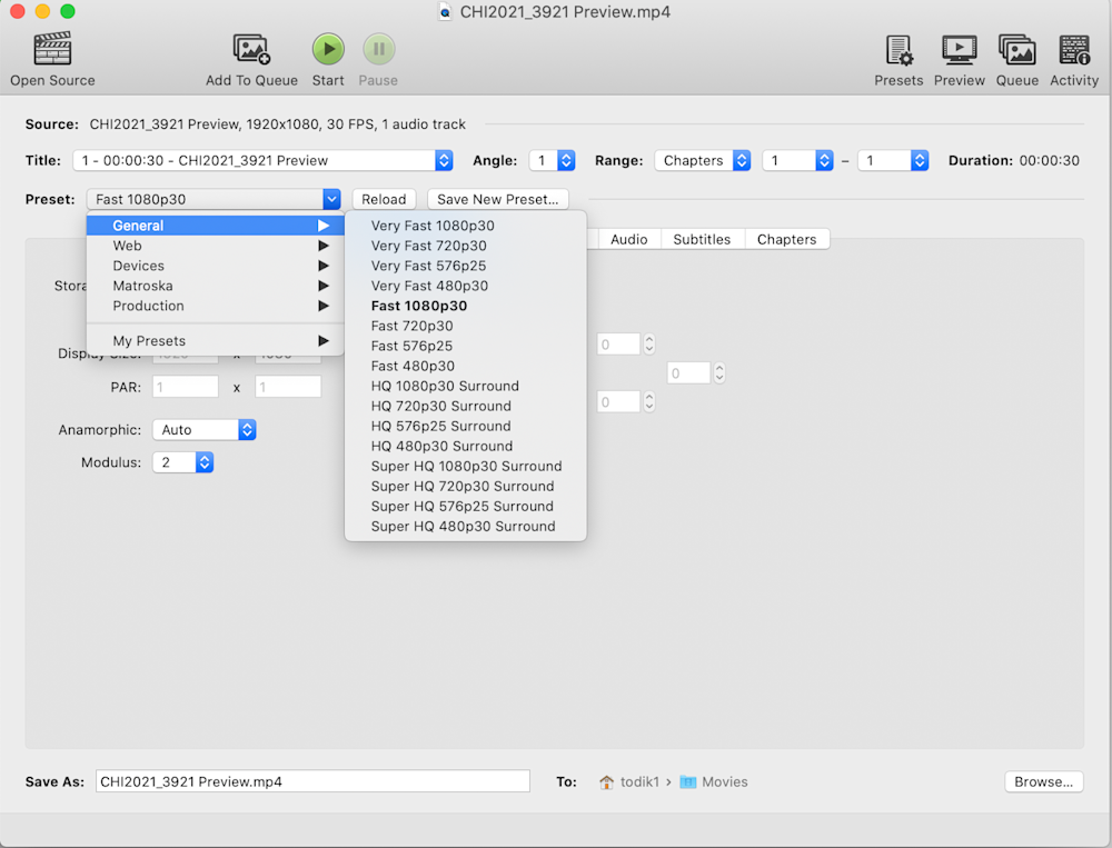 Encoding Screenshot for Video submissions