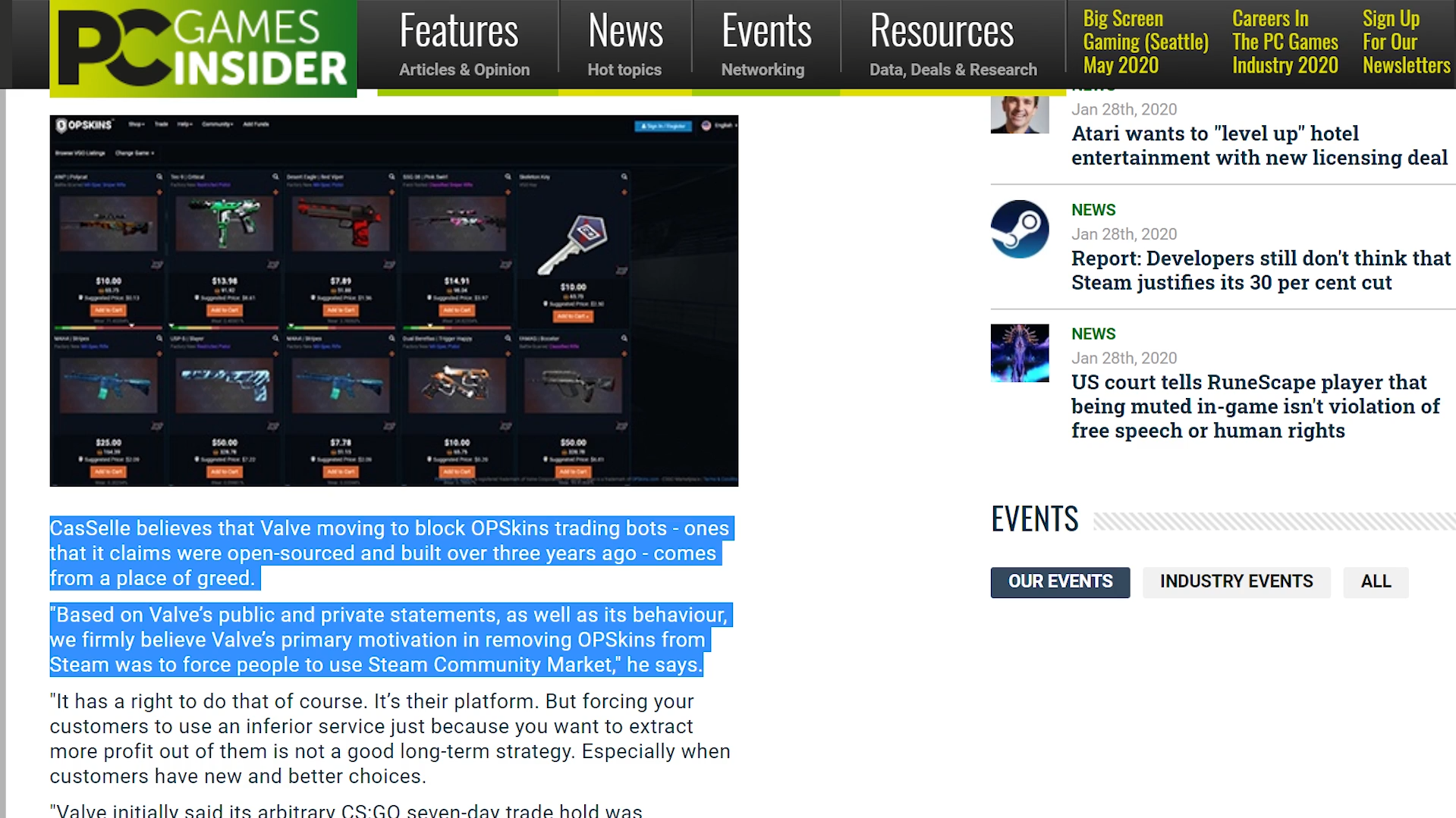 OPSkins defense after Valve takedown