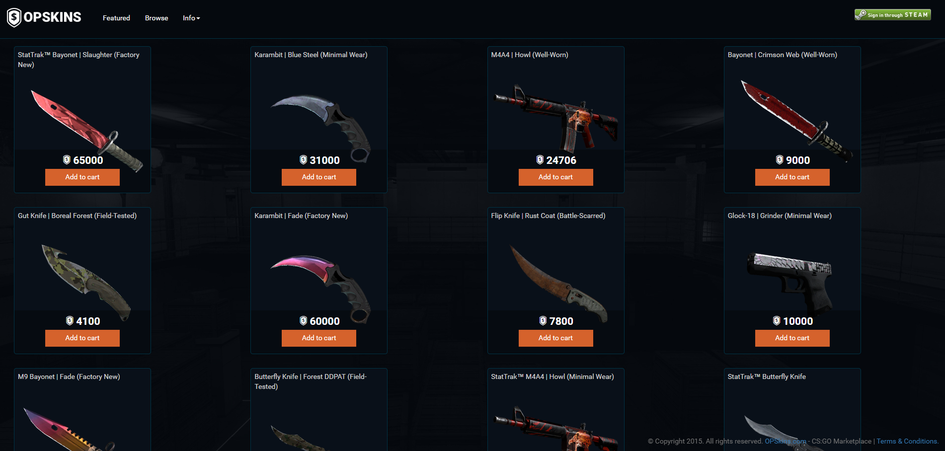 OPSkins early 2015 homepage
