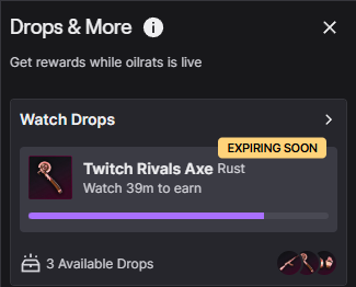 Twitch drops progress after pressing purple lootbox in the streamer's chat