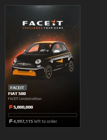 Fiat 500 FACEIT Limited edition shop display