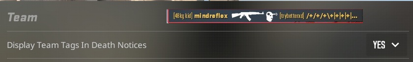"Display Team Tags In Death Notices" Option