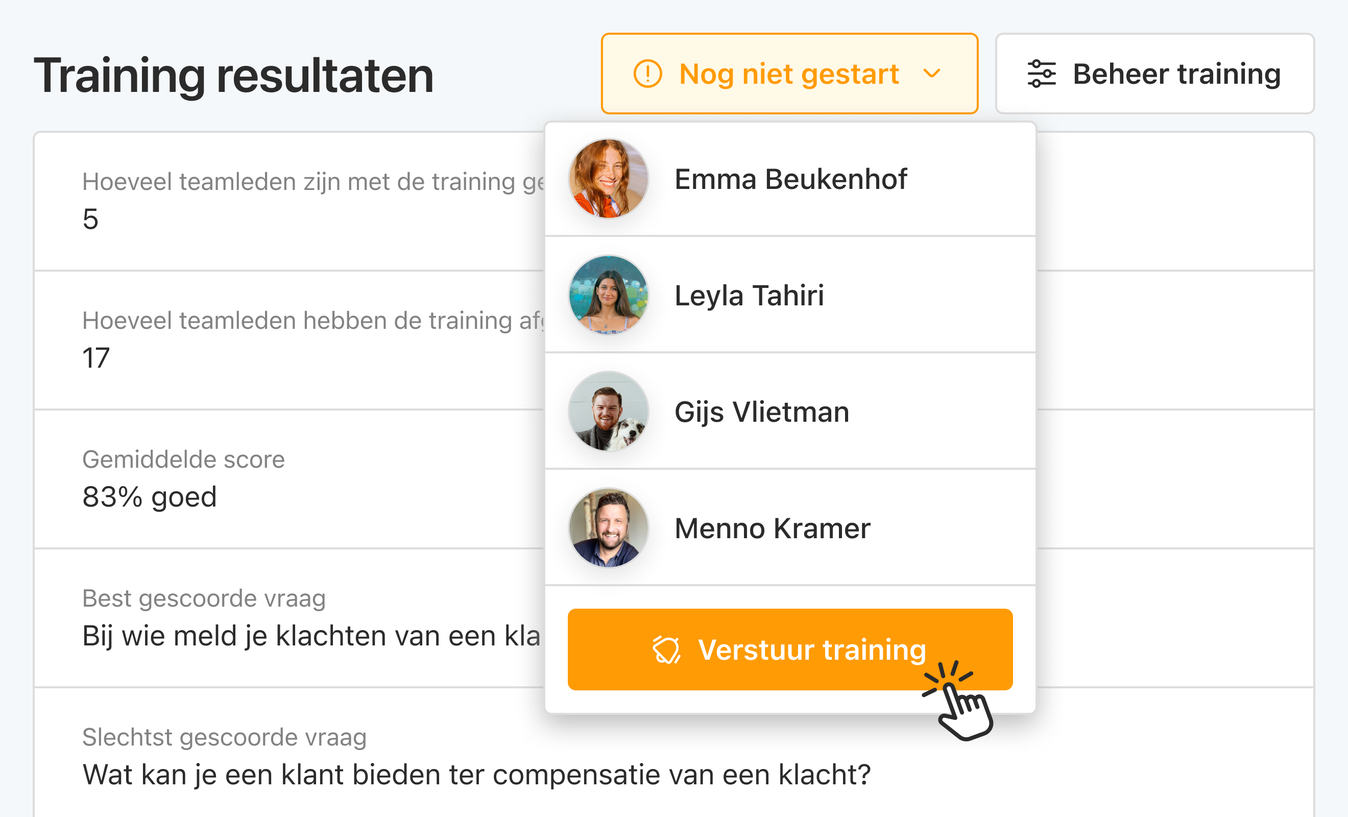 Eitje dashboard preview