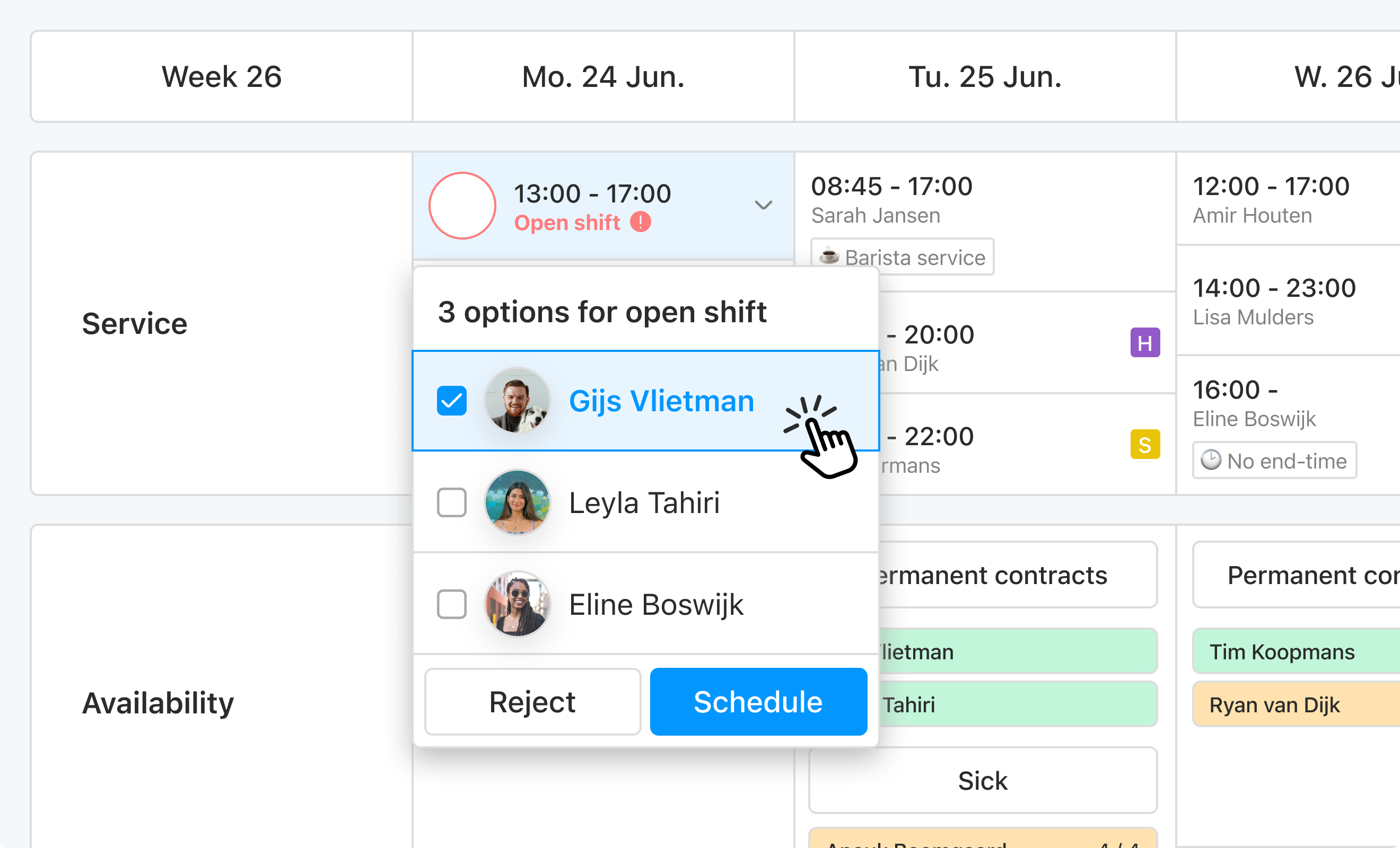 Eitje dashboard preview