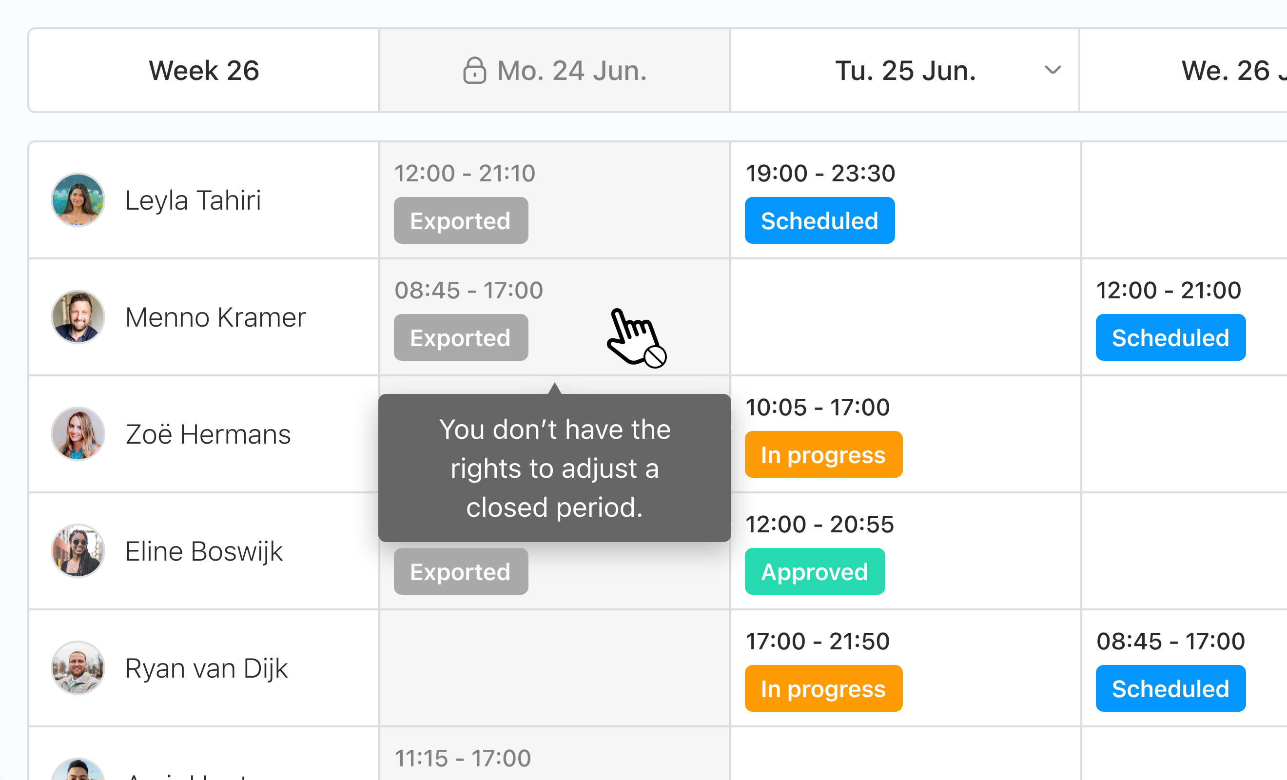 Eitje dashboard preview
