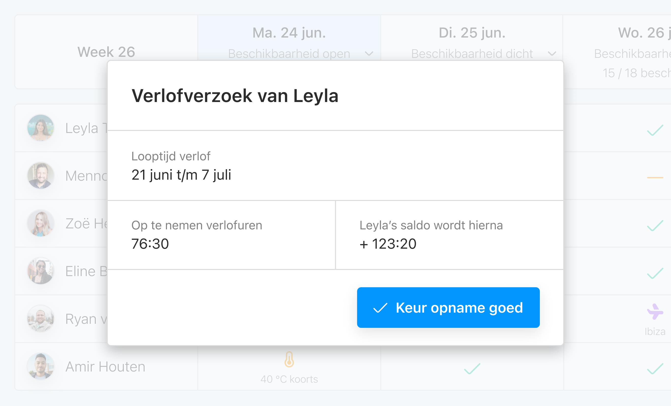 Eitje dashboard preview