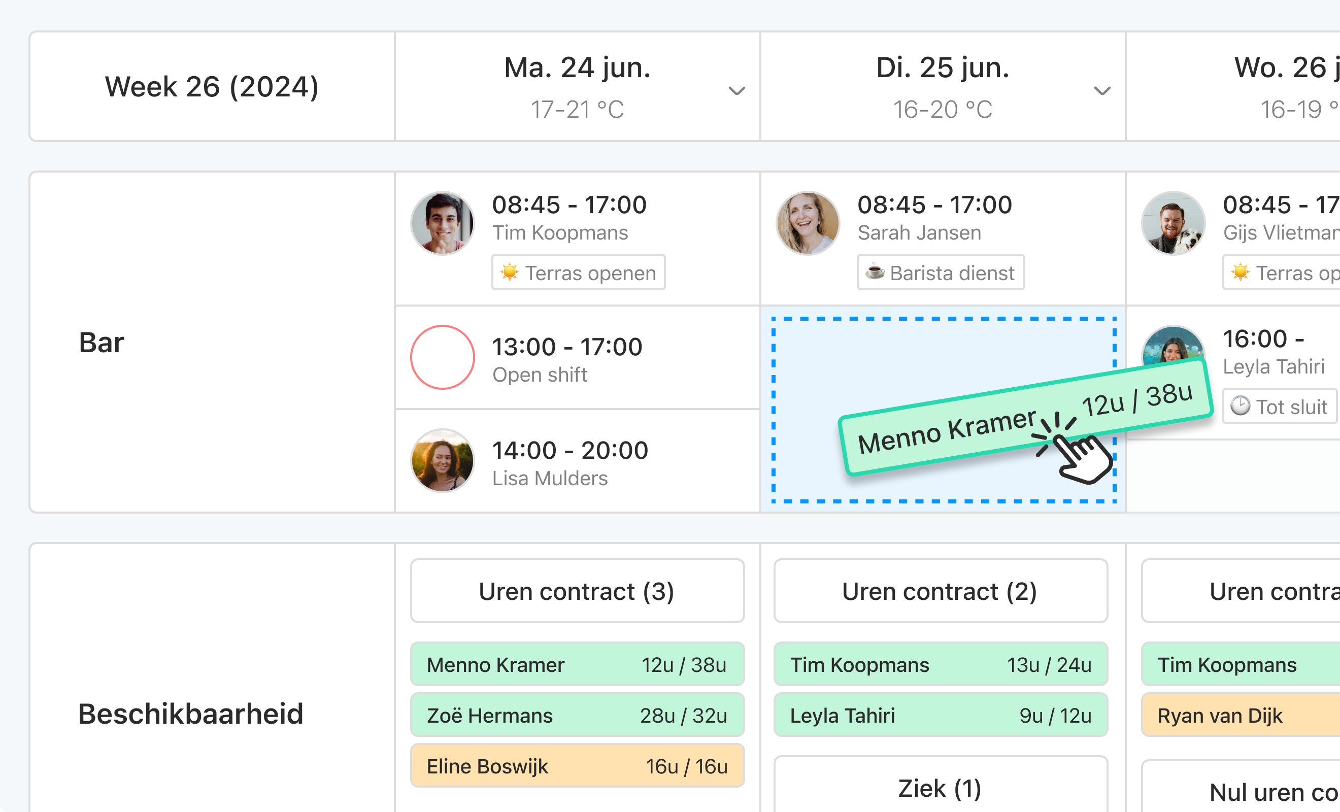 Eitje dashboard preview