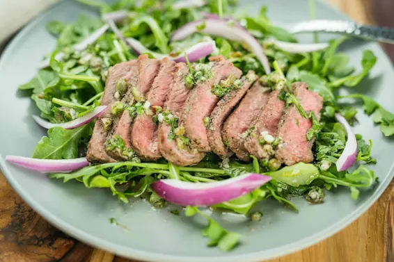 Steak Salad with Salsa Verde Vinaigrette image