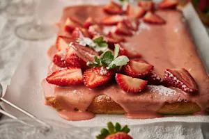Liv's Strawberry Sheet Cake