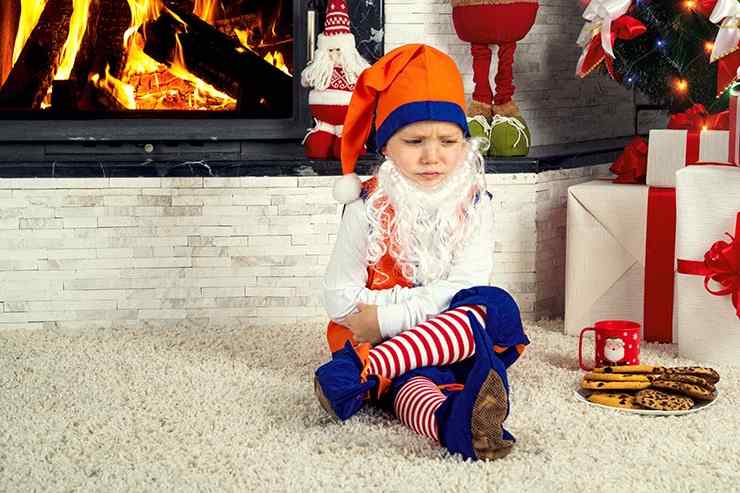  Why was Santa's little helper embarrassed? image