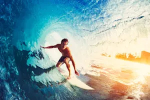 What do you call a surfer with a paper cut? image