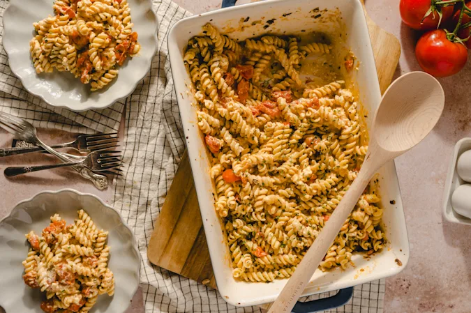 Oven Baked Feta Pasta-7