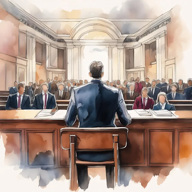 Courtroom Sketch, Kirk Turner 