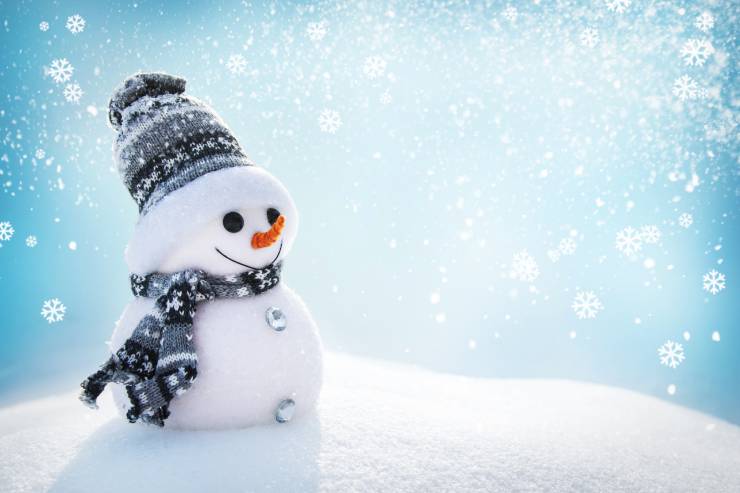  What do snowmen wear on their heads? image