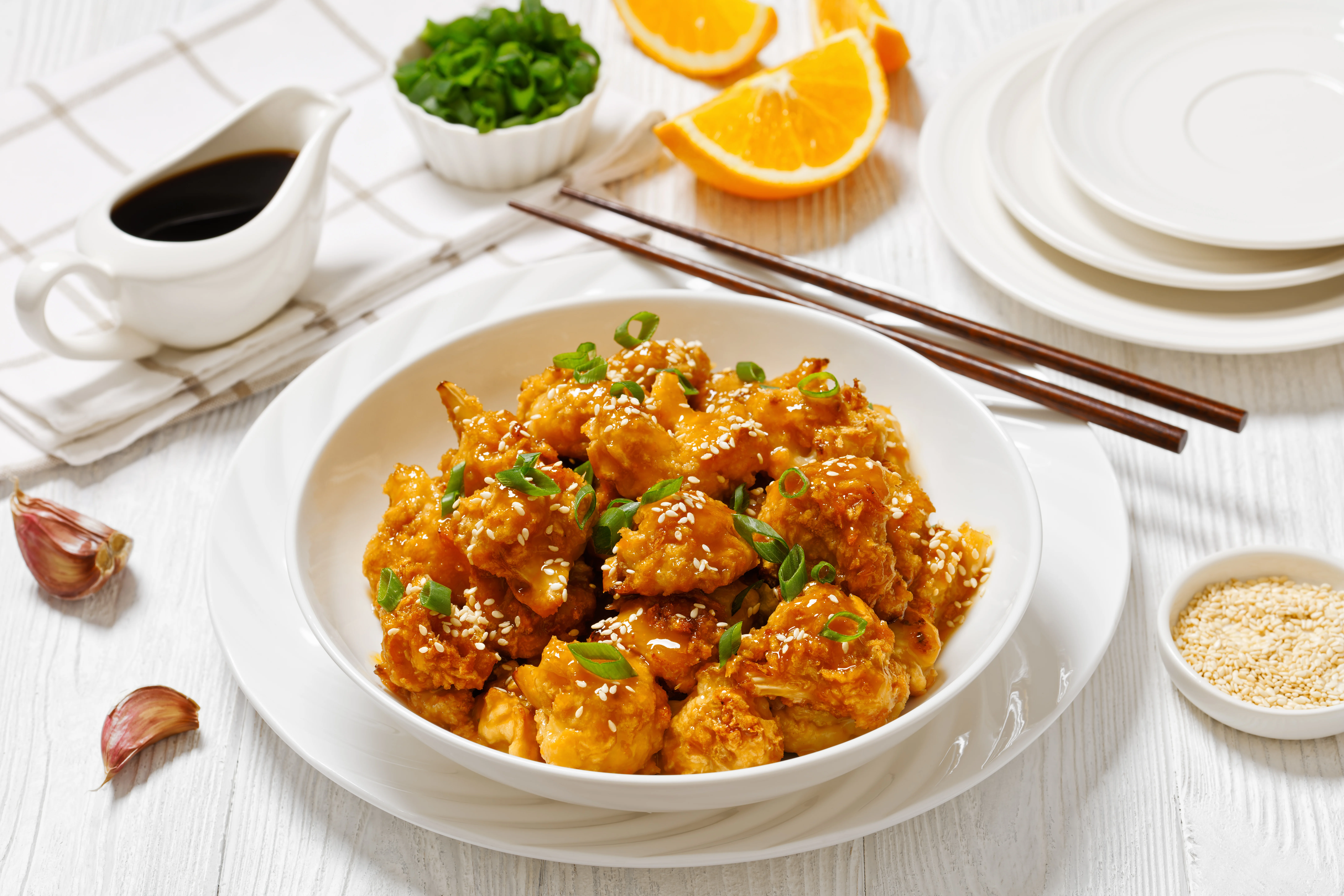 Crispy Orange Cauliflower | Lazy Cooking