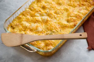 Cheesy Garlic Tot Casserole