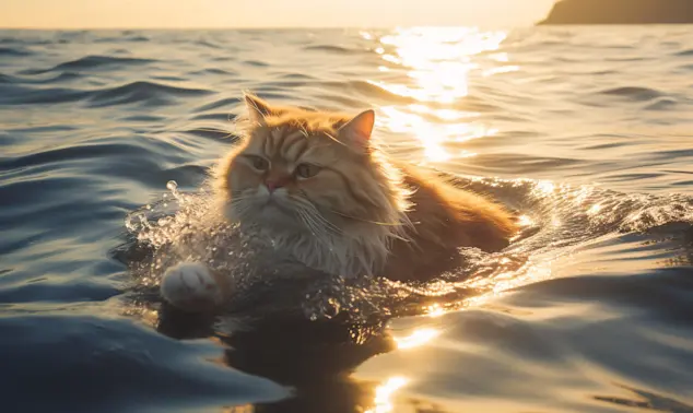 Can Swimming Help a Cat Lose Weight? Meet Thicken Nugget!-1