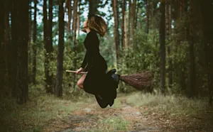 Why did the witch stay in a hotel? image