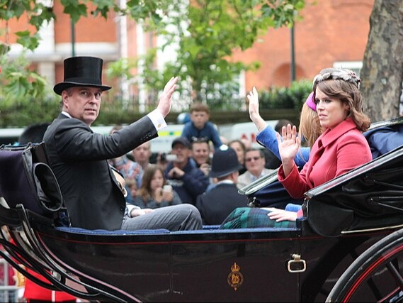 Prince Andrew and Princess Eugenie