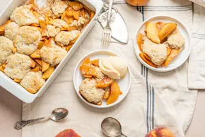 Spiced Peach Cobbler