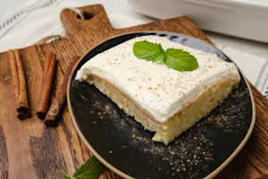 Cinnamon Roll Poke Cake
