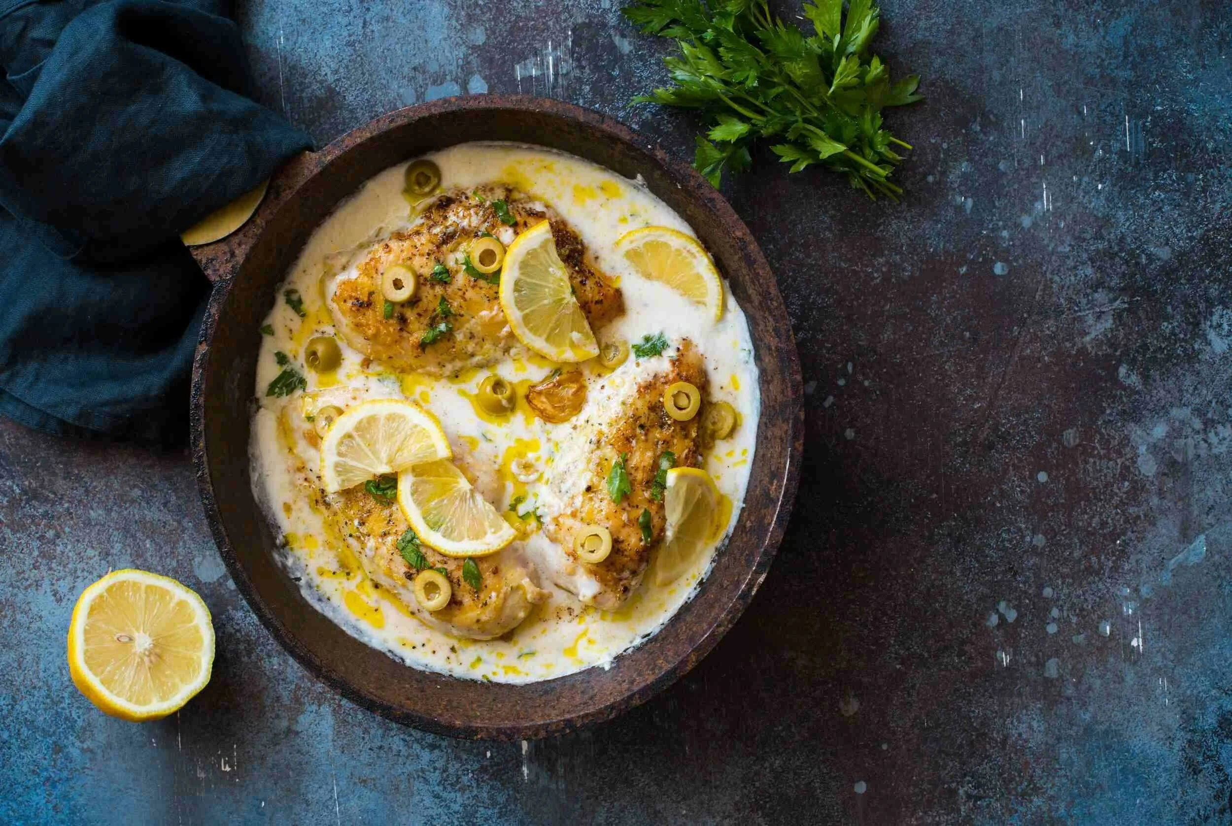 Easy, Creamy Lemon Garlic Skillet Chicken | Command Cooking