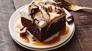 Candy Bar Poke Cake