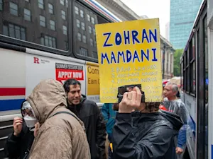 Demonstrators in No Kings Parade 17
