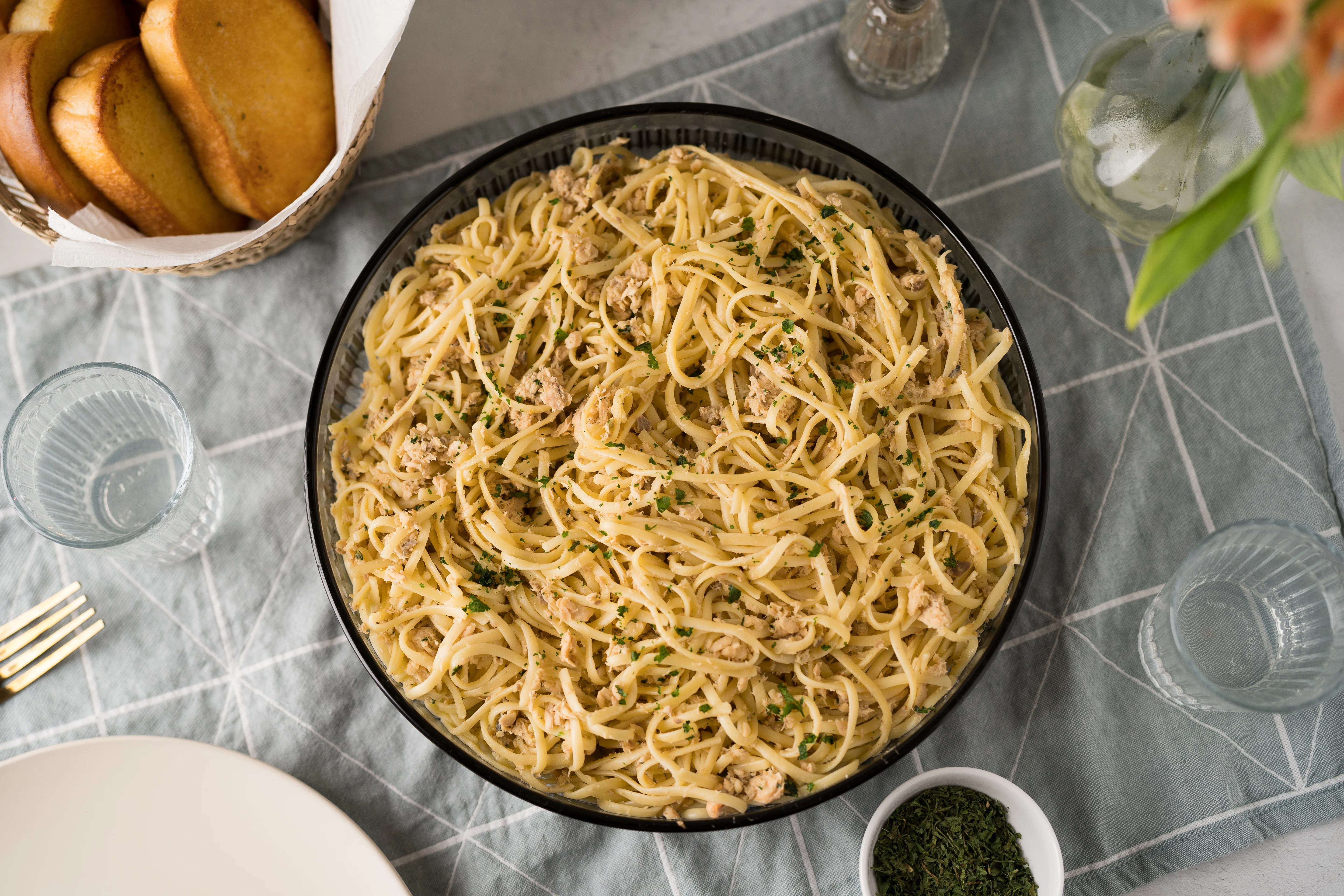 Garlic Salmon Linguine | Cooking Professionally