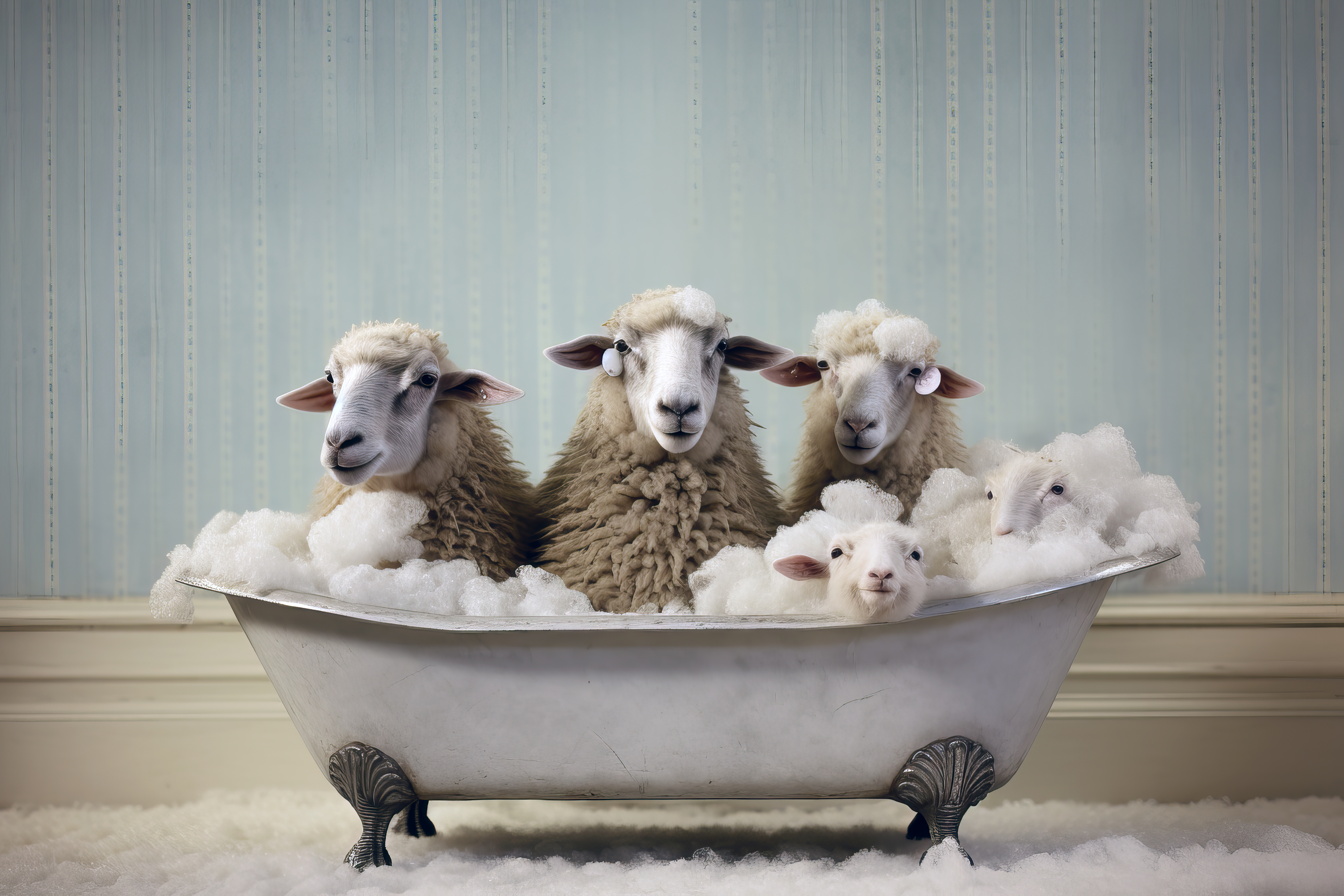 How do you wash a lamb? image