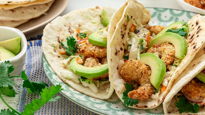 Popcorn Shrimp Tacos
