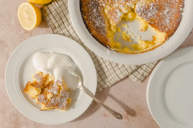 Old Fashioned Baked Lemon Pudding-8