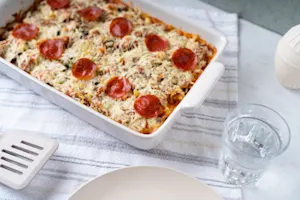 Low Carb Supreme Pizza Casserole